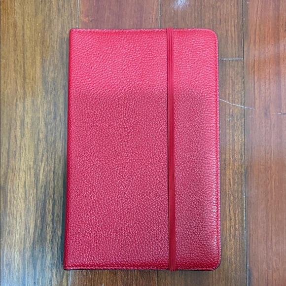 Michael Kors Red Leather Tablet Cover & Notebook. About 150 pages- New! - Picture 1 of 5